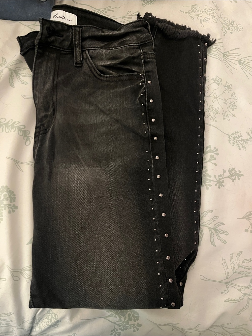 KanCan Black Skinny Jeans with Side Stud Detail